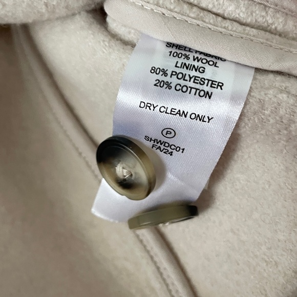 Quince Merino Wool Cropped Shirt Jacket In Heather Bone Size Large - Picture 7 of 10